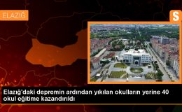 Elazığ’da deprem sonrası yıkılan okulların yerine 40 yeni okul yapıldı