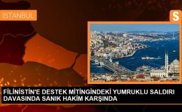 FİLİNİSTİN’E DESTEK MİTİNGİNDEKİ YUMRUKLU SALDIRI DAVASINDA SANIK HAKİM KARŞINDA