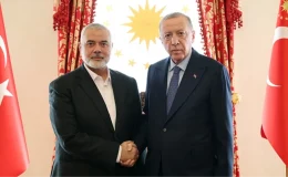 Cumhurbaşkanı Erdoğan’ın Dolmabahçe’de Heniyye ile görüşmesi dünya basınında