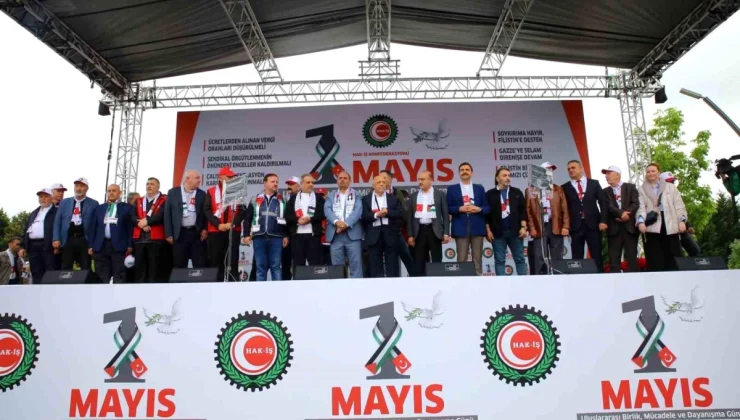 Hak-İş Genel Başkanı Mahmut Arslan: 1 Mayıs, işçi iradesinin ve insan olma onurunun yükseldiği gündür