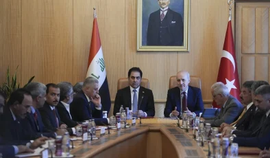 TBMM Başkanı Numan Kurtulmuş, Irak Temsilciler Meclisi Başkanvekili Muhsin Ali Ekber El Mendelavi ile görüştü